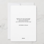 Vrolijk kerstfeest van de nieuwe meneer en mevrouw feestdagenkaart (Achterkant)