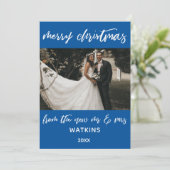 Vrolijk kerstfeest van de nieuwe meneer en mevrouw feestdagenkaart (Staand voorkant)