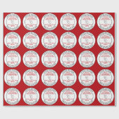 Vrolijk kerstfeest van de Noordpool Custom Santa Cadeaupapier (Vlak)