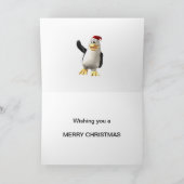 Vrolijk kerstfeest van de pinguïn-bende feestdagen kaart (Binnen)