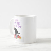 Vrolijk kerstfeest van de Pooping Dog Koffiemok (Voorkant links)