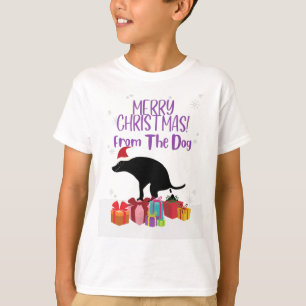 Vrolijk kerstfeest van de Pooping Dog T-shirt