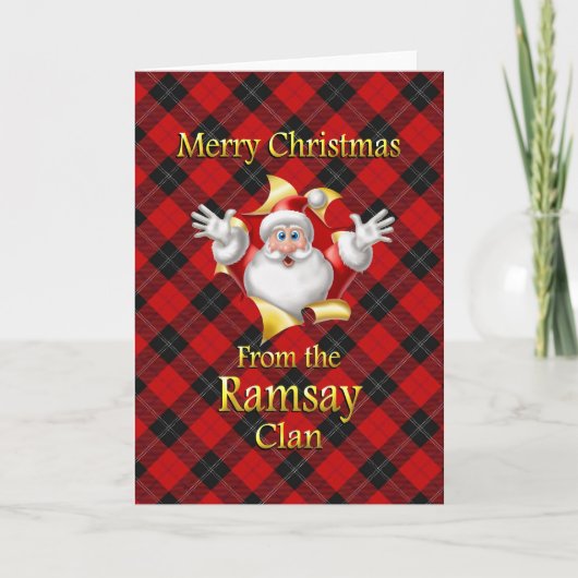 Vrolijk kerstfeest van de Ramsay Clan Feestdagen Kaart (Voorkant)