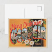 Vrolijk kerstfeest van de staat Georgië Briefkaart (Voorkant / Achterkant)
