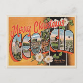Vrolijk kerstfeest van de staat Georgië Briefkaart (Voorkant)