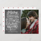 Vrolijk kerstfeest van de toekomst, de heer en mev feestdagenkaart (Voorkant / Achterkant)