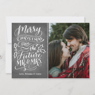 Vrolijk kerstfeest van de toekomst, de heer en mev feestdagenkaart