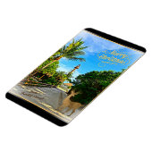 Vrolijk kerstfeest van de vuurtoren van Sanibel Is Magneet (Linkerzijde)