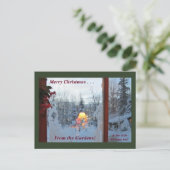 Vrolijk kerstfeest van de wintervakantie briefkaart (Staand voorkant)