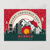 Vrolijk kerstfeest van Denver Colorado Souvenirs Briefkaart (Voorkant)