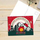 Vrolijk kerstfeest van Denver Colorado Souvenirs Briefkaart