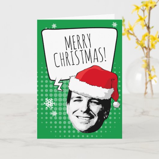 Vrolijk kerstfeest van DeSantis Claus Kaart (Gele Bloem)