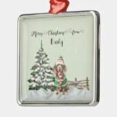 Vrolijk kerstfeest van Dog's Name Metalen Ornament (Links)
