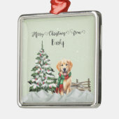 Vrolijk kerstfeest van Dog's Name Metalen Ornament (Links)