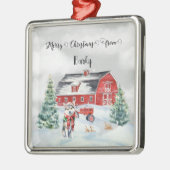 Vrolijk kerstfeest van Dog's Name Metalen Ornament (Links)