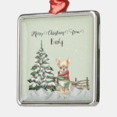 Vrolijk kerstfeest van Dog's Name Metalen Ornament (Links)