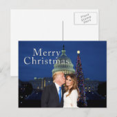 Vrolijk kerstfeest van Donald en Melania Briefkaart (Voorkant / Achterkant)