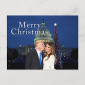 Vrolijk kerstfeest van Donald en Melania Briefkaart (Voorkant)