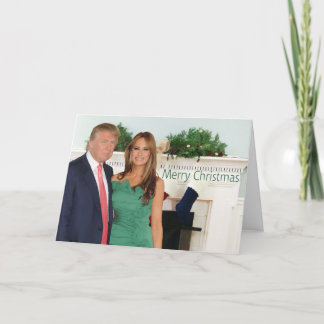 Vrolijk kerstfeest van Donald en Melania Feestdagen Kaart