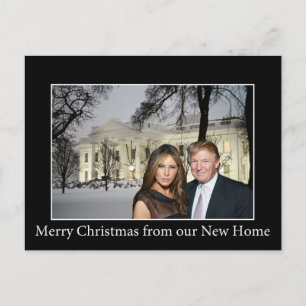Vrolijk kerstfeest van Donald en Melania Feestdagenkaart