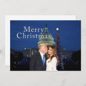 Vrolijk kerstfeest van Donald en Melania Feestdagenkaart (Voorkant / Achterkant)