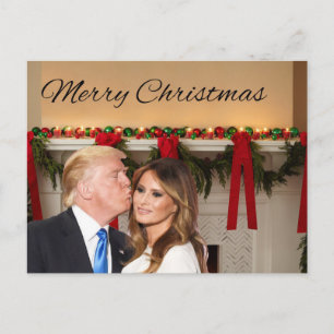 Vrolijk kerstfeest van Donald en Melania Feestdagenkaart
