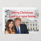 Vrolijk kerstfeest van Donald en Melania Feestdagenkaart (Voorkant / Achterkant)