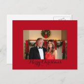 Vrolijk kerstfeest van Donald en Melania Feestdagenkaart (Voorkant / Achterkant)