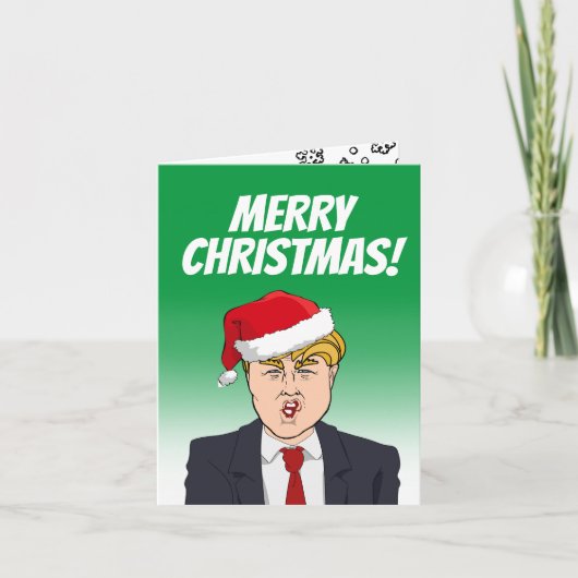 Vrolijk kerstfeest van Donald Trump Kaart (Voorkant)