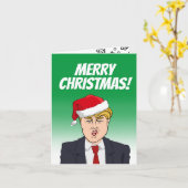 Vrolijk kerstfeest van Donald Trump Kaart (Gele Bloem)