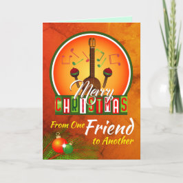 Vrolijk kerstfeest van een vriend naar een ander feestdagen kaart