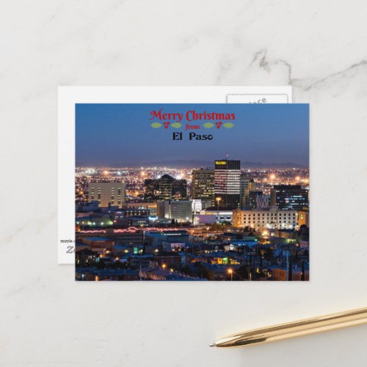 Vrolijk kerstfeest van El Paso Briefkaart (Voorkant / Achterkant in situ)