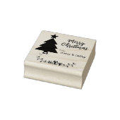 Vrolijk kerstfeest van en naar stempel, koppellabe rubberstempel (Stempel)