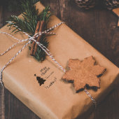 Vrolijk kerstfeest van en naar stempel, koppellabe rubberstempel