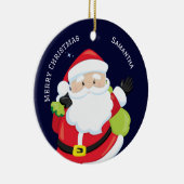 Vrolijk kerstfeest van familie keramisch ornament (Rechts)