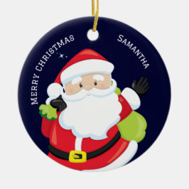 Vrolijk kerstfeest van familie keramisch ornament