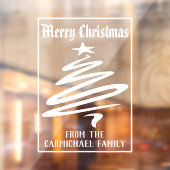 Vrolijk kerstfeest van familieredatie raamsticker (Vel 2)