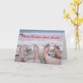 Vrolijk kerstfeest van Florida grappige vakantie s Kaart (Gele Bloem)