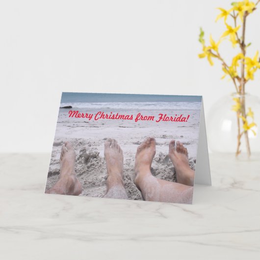 Vrolijk kerstfeest van Florida grappige vakantie s Kaart (Gele Bloem)