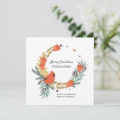 Vrolijk kerstfeest van Florida Strawberry Wreath Feestdagenkaart (Staand voorkant)