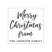 Vrolijk kerstfeest van gepersonaliseerde naam rubberstempel (Afrduk)