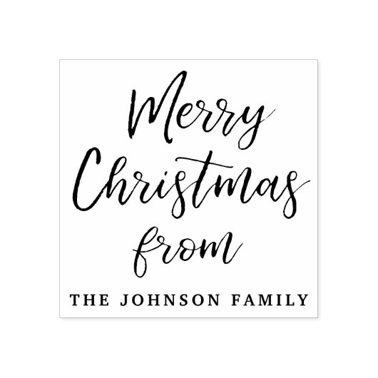 Vrolijk kerstfeest van gepersonaliseerde naam rubberstempel (Afrduk)