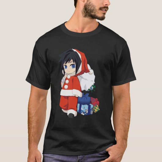 Vrolijk kerstfeest van Giyu Tomioka Demon Slayer 1 T-shirt (Voorkant)