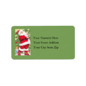 Vrolijk kerstfeest van het  adreslabel van de kers etiket (Voorkant)