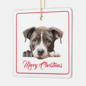 Vrolijk kerstfeest van het Dog Ceramic Ornament (Links)