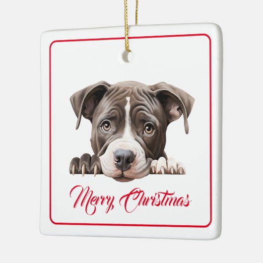 Vrolijk kerstfeest van het Dog Ceramic Ornament (Links)