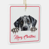 Vrolijk kerstfeest van het Dog Ceramic Ornament (Rechts)