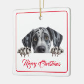 Vrolijk kerstfeest van het Dog Ceramic Ornament (Links)