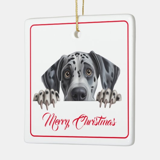 Vrolijk kerstfeest van het Dog Ceramic Ornament (Links)