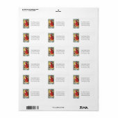 vrolijk kerstfeest van het etiket van het kerstad (Full Sheet)